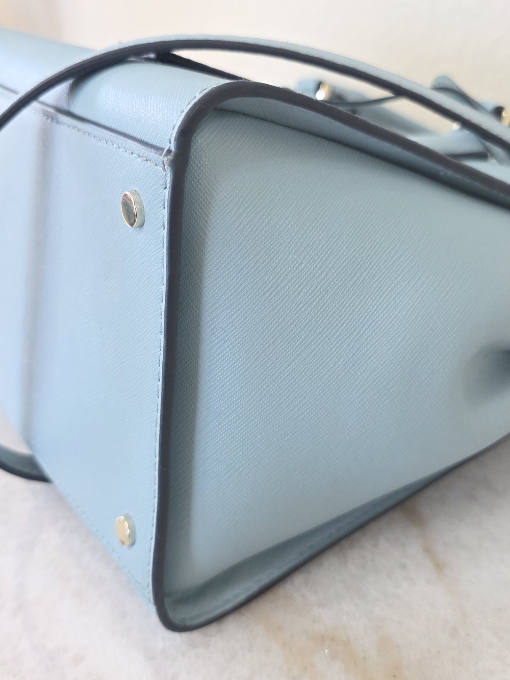 Kate Spade Cameron Medium Satchel Seaside Light Blue Saffiano Leather - Picture 10 of 16